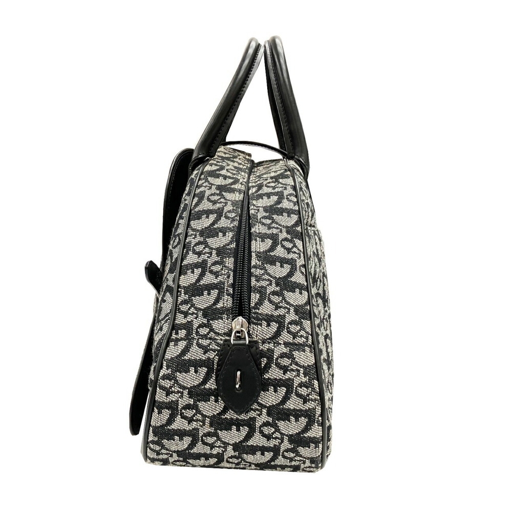 Christian Dior Double Saddle Bag Trotter Canvas Black Handbag - Picture 2 of 11